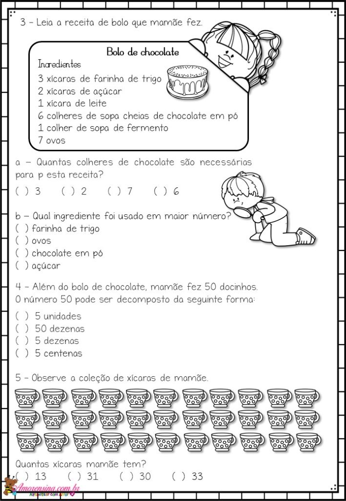 Avaliação Diagnóstica para o 3º Ano de Matemática